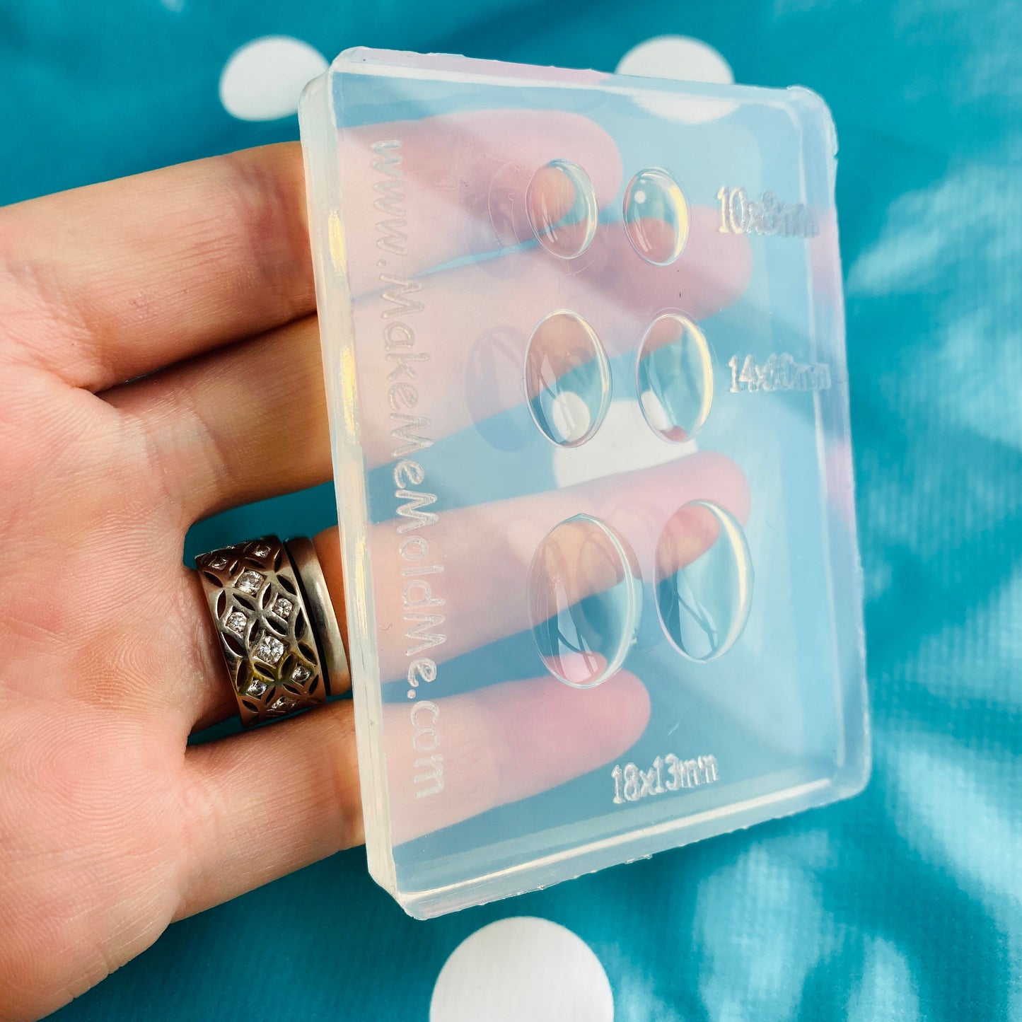 6 Oval Cabochons Silicone Mold 10mm 14mm 18mm Necklace Resin Pendant Jewellery