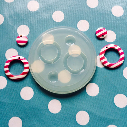 35mm Drop Hoop Silicone Earring Mold Resin EM52