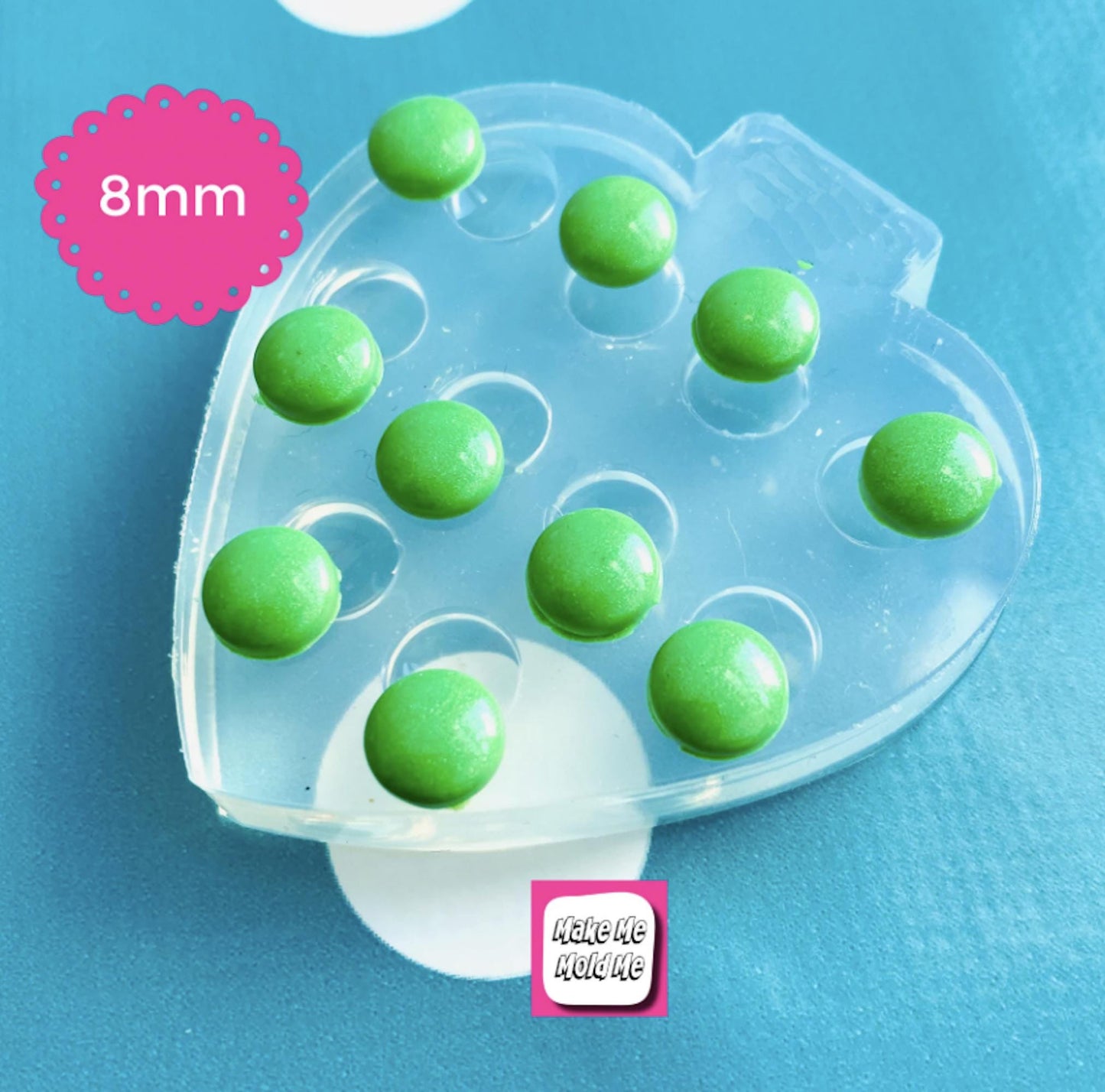 8mm Silicone Cabochon Mold: Resin Earring Mould