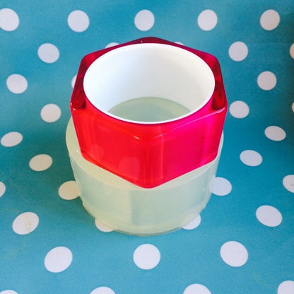 Chunky Hexagon Bangle Silicone Mold: Resin Craft Jewellery Mould