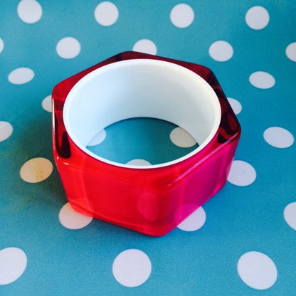 Chunky Hexagon Bangle Silicone Mold: Resin Craft Jewellery Mould