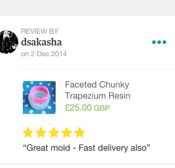 Faceted Chunky Trapezium Resin Bangle Bracelet Silicone Mold - Handmade Resin Craft Jewellery Mould BM03