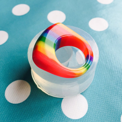 Clear silicone molds for resin Chunky Resin Ring RM06