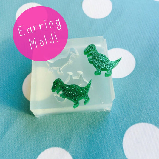 Silicone Earrings T Rex Mold Resin  - Earring Resin Crafter Dinosaur EM88