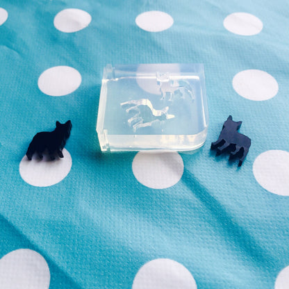 French Bulldog Clear Silicone Earring Mold for Resin | Dog Pet Animal Breed