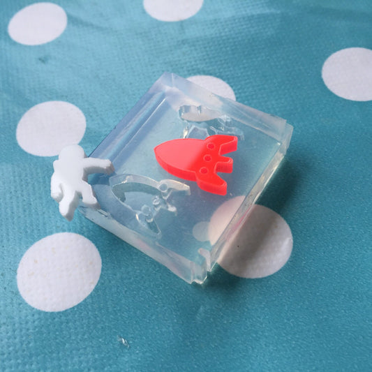Silicone Earring Space Man Rocket Stud Mold