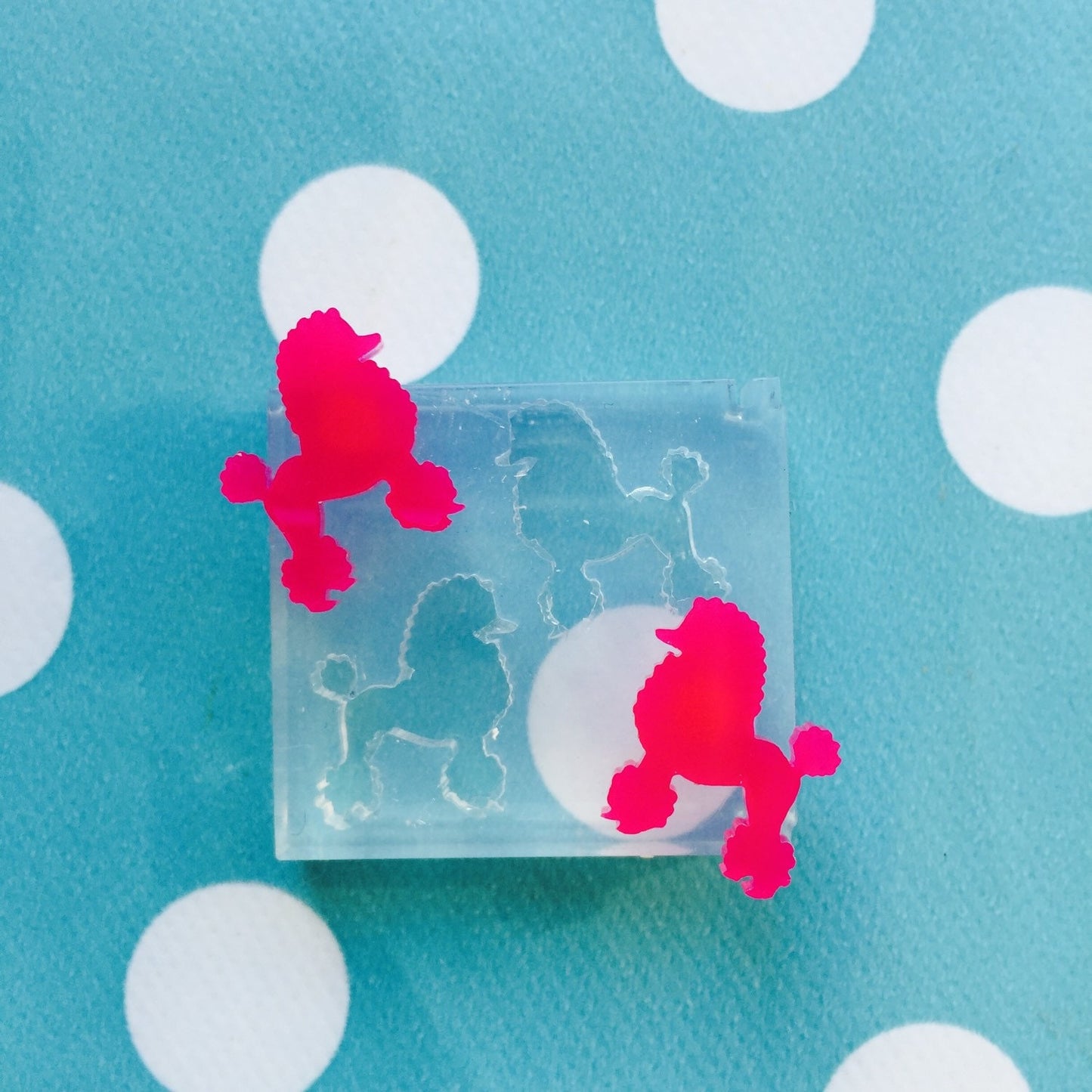 Silicone Earring poodle dog Stud Mold  - Earrings Resin Crafter Mould EM140 ccc