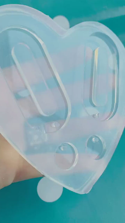 60mm Cut out Oval Earring Mold - Silicone Mold Craft Resin Earrings EM363