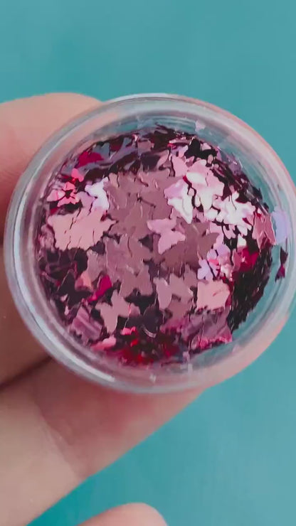 Rose Gold Butterfly Shape Confetti Glitter MM105