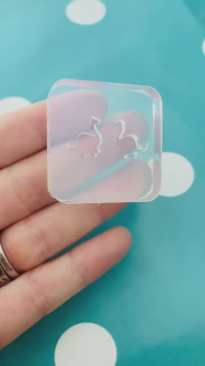 Silicone Earrings Diplodocus Mold Resin  EM171