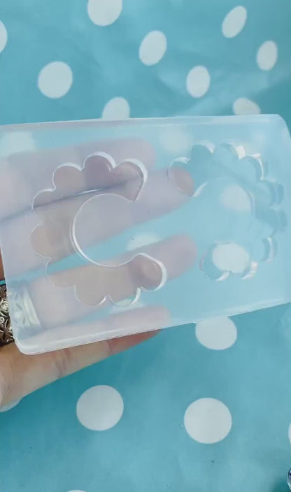 40mm Silicone Earrings Mold Resin - CC Flower Hoop