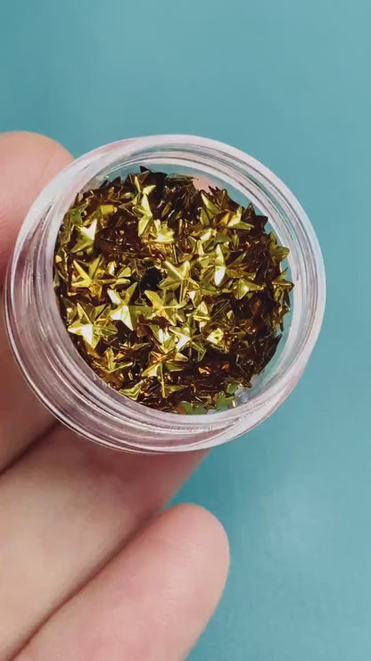 Amazing 3D Gold Star Shape Confetti MM97