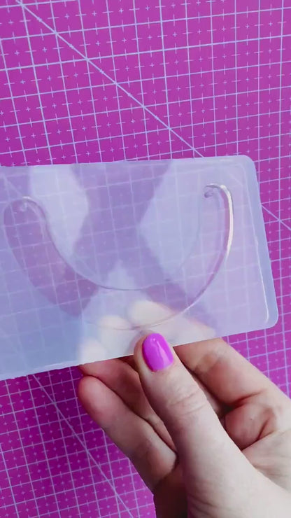 90mm Arc Curve Silicone Pendant Mold - Resin Necklace PM06 ccc