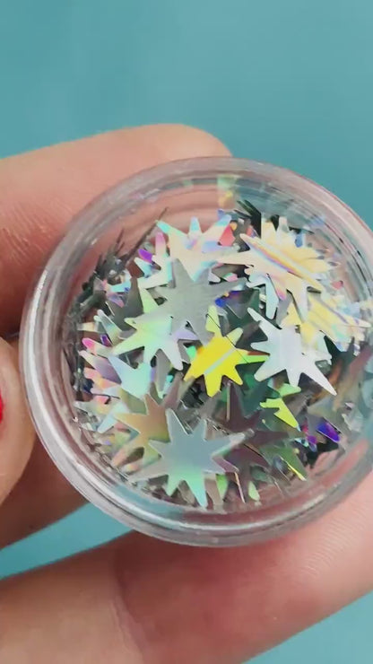 Amazing 8 Point Star Glitter Holographic MM99 T