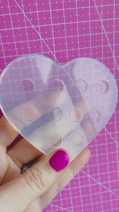 10mm Silicone Circle Disc Stud Earring Mold  -  Resin Crafter Mould Round EM559